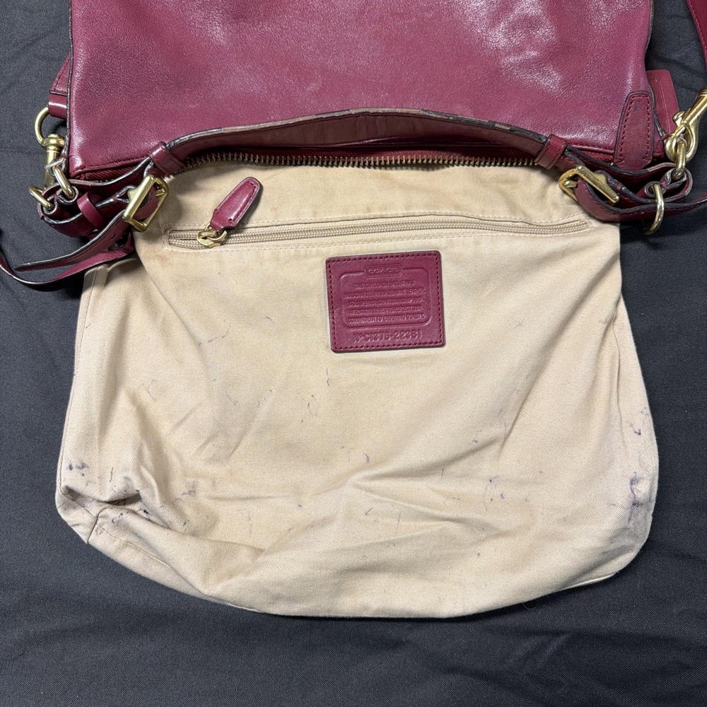 Coach handbag 22381 Legacy Courtenay deep port leather Hobo shoulder - Picture 12 of 16